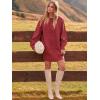 imageANRABESS Women Long Sleeve Oversized Cable Knit Chunky Baggy Loose Pullover Tunic Mini Sweater Dress 2025 Trendy Fall OutfitsCherry