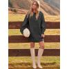 imageANRABESS Women Long Sleeve Oversized Cable Knit Chunky Baggy Loose Pullover Tunic Mini Sweater Dress 2025 Trendy Fall OutfitsDeep Gray