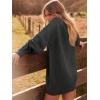 imageANRABESS Women Long Sleeve Oversized Cable Knit Chunky Baggy Loose Pullover Tunic Mini Sweater Dress 2025 Trendy Fall OutfitsDeep Gray