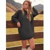 imageANRABESS Women Long Sleeve Oversized Cable Knit Chunky Baggy Loose Pullover Tunic Mini Sweater Dress 2025 Trendy Fall OutfitsDeep Gray