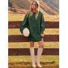 imageANRABESS Women Long Sleeve Oversized Cable Knit Chunky Baggy Loose Pullover Tunic Mini Sweater Dress 2025 Trendy Fall OutfitsDeep Green