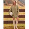imageANRABESS Women Long Sleeve Oversized Cable Knit Chunky Baggy Loose Pullover Tunic Mini Sweater Dress 2025 Trendy Fall OutfitsKhaki