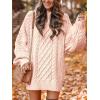 imageANRABESS Women Long Sleeve Oversized Cable Knit Chunky Baggy Loose Pullover Tunic Mini Sweater Dress 2025 Trendy Fall OutfitsPink
