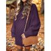 imageANRABESS Women Long Sleeve Oversized Cable Knit Chunky Baggy Loose Pullover Tunic Mini Sweater Dress 2025 Trendy Fall OutfitsPurple
