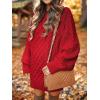 imageANRABESS Women Long Sleeve Oversized Cable Knit Chunky Baggy Loose Pullover Tunic Mini Sweater Dress 2025 Trendy Fall OutfitsRed