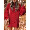 imageANRABESS Women Long Sleeve Oversized Cable Knit Chunky Baggy Loose Pullover Tunic Mini Sweater Dress 2025 Trendy Fall OutfitsRed