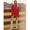 imageANRABESS Women Long Sleeve Oversized Cable Knit Chunky Baggy Loose Pullover Tunic Mini Sweater Dress 2025 Trendy Fall OutfitsRed