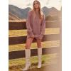 imageANRABESS Women Long Sleeve Oversized Cable Knit Chunky Baggy Loose Pullover Tunic Mini Sweater Dress 2025 Trendy Fall OutfitsRed Pink