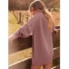 imageANRABESS Women Long Sleeve Oversized Cable Knit Chunky Baggy Loose Pullover Tunic Mini Sweater Dress 2025 Trendy Fall OutfitsRed Pink
