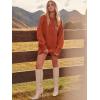 imageANRABESS Women Long Sleeve Oversized Cable Knit Chunky Baggy Loose Pullover Tunic Mini Sweater Dress 2025 Trendy Fall OutfitsRust