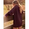 imageANRABESS Women Long Sleeve Oversized Cable Knit Chunky Baggy Loose Pullover Tunic Mini Sweater Dress 2025 Trendy Fall OutfitsWine Red