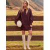 imageANRABESS Women Long Sleeve Oversized Cable Knit Chunky Baggy Loose Pullover Tunic Mini Sweater Dress 2025 Trendy Fall OutfitsWine Red