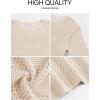 imageANRABESS Womens Crochet Cover Up Summer Long Sleeve Loose Fit Casual Sweater Tops Hollow Out Knit Swimwear 2025 Beach ShirtsBeige
