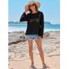 imageANRABESS Womens Crochet Cover Up Summer Long Sleeve Loose Fit Casual Sweater Tops Hollow Out Knit Swimwear 2025 Beach ShirtsBlack
