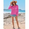 imageANRABESS Womens Crochet Cover Up Summer Long Sleeve Loose Fit Casual Sweater Tops Hollow Out Knit Swimwear 2025 Beach ShirtsHot Pink