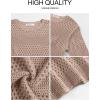 imageANRABESS Womens Crochet Cover Up Summer Long Sleeve Loose Fit Casual Sweater Tops Hollow Out Knit Swimwear 2025 Beach ShirtsKhaki