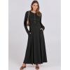 imageANRABESS Womens Long Sleeve Casual Maxi Dress Button Fit ampamp Flare ALine Swing Flowy Long Dresses 2025 Spring Trendy OutfitsBlack