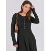 imageANRABESS Womens Long Sleeve Casual Maxi Dress Button Fit ampamp Flare ALine Swing Flowy Long Dresses 2025 Spring Trendy OutfitsBlack