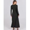 imageANRABESS Womens Long Sleeve Casual Maxi Dress Button Fit ampamp Flare ALine Swing Flowy Long Dresses 2025 Spring Trendy OutfitsBlack