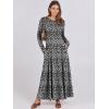 imageANRABESS Womens Long Sleeve Casual Maxi Dress Button Fit ampamp Flare ALine Swing Flowy Long Dresses 2025 Spring Trendy OutfitsBlack Floral