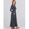imageANRABESS Womens Long Sleeve Casual Maxi Dress Button Fit ampamp Flare ALine Swing Flowy Long Dresses 2025 Spring Trendy OutfitsDark Gray