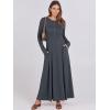 imageANRABESS Womens Long Sleeve Casual Maxi Dress Button Fit ampamp Flare ALine Swing Flowy Long Dresses 2025 Spring Trendy OutfitsDark Gray