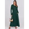 imageANRABESS Womens Long Sleeve Casual Maxi Dress Button Fit ampamp Flare ALine Swing Flowy Long Dresses 2025 Spring Trendy OutfitsDeep Green