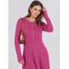 imageANRABESS Womens Long Sleeve Casual Maxi Dress Button Fit ampamp Flare ALine Swing Flowy Long Dresses 2025 Spring Trendy OutfitsHot Pink