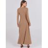 imageANRABESS Womens Long Sleeve Casual Maxi Dress Button Fit ampamp Flare ALine Swing Flowy Long Dresses 2025 Spring Trendy OutfitsKhaki