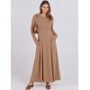imageANRABESS Womens Long Sleeve Casual Maxi Dress Button Fit ampamp Flare ALine Swing Flowy Long Dresses 2025 Spring Trendy OutfitsKhaki
