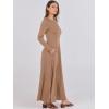 imageANRABESS Womens Long Sleeve Casual Maxi Dress Button Fit ampamp Flare ALine Swing Flowy Long Dresses 2025 Spring Trendy OutfitsKhaki