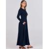 imageANRABESS Womens Long Sleeve Casual Maxi Dress Button Fit ampamp Flare ALine Swing Flowy Long Dresses 2025 Spring Trendy OutfitsNavy Blue