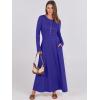 imageANRABESS Womens Long Sleeve Casual Maxi Dress Button Fit ampamp Flare ALine Swing Flowy Long Dresses 2025 Spring Trendy OutfitsRoyal Blue