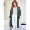 imageANRABESS Womens Open Front Knit Lightweight Cardigan Casual Long Coatigan Sweater Lady Jacket Coat 2025 Fall OuterwearArmy Green