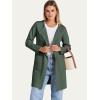 imageANRABESS Womens Open Front Knit Lightweight Cardigan Casual Long Coatigan Sweater Lady Jacket Coat 2025 Fall OuterwearArmy Green