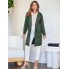 imageANRABESS Womens Open Front Knit Lightweight Cardigan Casual Long Coatigan Sweater Lady Jacket Coat 2025 Fall OuterwearArmy Green