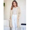 imageANRABESS Womens Open Front Knit Lightweight Cardigan Casual Long Coatigan Sweater Lady Jacket Coat 2025 Fall OuterwearBeige