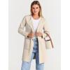 imageANRABESS Womens Open Front Knit Lightweight Cardigan Casual Long Coatigan Sweater Lady Jacket Coat 2025 Fall OuterwearBeige