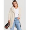 imageANRABESS Womens Open Front Knit Lightweight Cardigan Casual Long Coatigan Sweater Lady Jacket Coat 2025 Fall OuterwearBeige