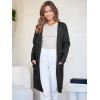 imageANRABESS Womens Open Front Knit Lightweight Cardigan Casual Long Coatigan Sweater Lady Jacket Coat 2025 Fall OuterwearBlack