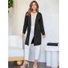 imageANRABESS Womens Open Front Knit Lightweight Cardigan Casual Long Coatigan Sweater Lady Jacket Coat 2025 Fall OuterwearBlack