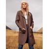 imageANRABESS Womens Open Front Knit Lightweight Cardigan Casual Long Coatigan Sweater Lady Jacket Coat 2025 Fall OuterwearBrown
