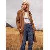 imageANRABESS Womens Open Front Knit Lightweight Cardigan Casual Long Coatigan Sweater Lady Jacket Coat 2025 Fall OuterwearCaramel
