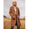imageANRABESS Womens Open Front Knit Lightweight Cardigan Casual Long Coatigan Sweater Lady Jacket Coat 2025 Fall OuterwearCaramel
