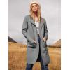 imageANRABESS Womens Open Front Knit Lightweight Cardigan Casual Long Coatigan Sweater Lady Jacket Coat 2025 Fall OuterwearDeep Grey