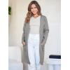 imageANRABESS Womens Open Front Knit Lightweight Cardigan Casual Long Coatigan Sweater Lady Jacket Coat 2025 Fall OuterwearGray