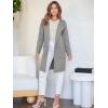 imageANRABESS Womens Open Front Knit Lightweight Cardigan Casual Long Coatigan Sweater Lady Jacket Coat 2025 Fall OuterwearGray