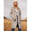 imageANRABESS Womens Open Front Knit Lightweight Cardigan Casual Long Coatigan Sweater Lady Jacket Coat 2025 Fall OuterwearGray Apricort
