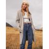 imageANRABESS Womens Open Front Knit Lightweight Cardigan Casual Long Coatigan Sweater Lady Jacket Coat 2025 Fall OuterwearGray Apricort