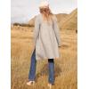 imageANRABESS Womens Open Front Knit Lightweight Cardigan Casual Long Coatigan Sweater Lady Jacket Coat 2025 Fall OuterwearGray Apricort